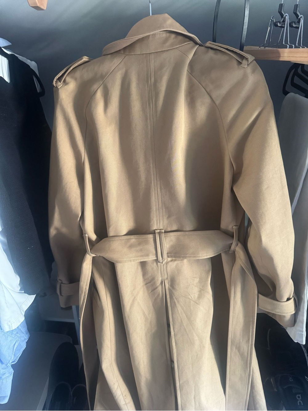 Sezane tan trench coat with brown lining - Picture 2 of 5